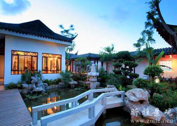 中式别墅花园景观