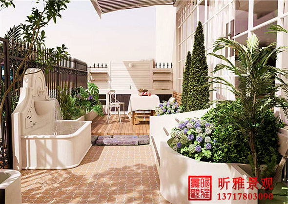 屋顶花园水景景观